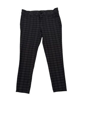 Democracy Women’s Black Plaid Ankle Dress Pants - Size 6